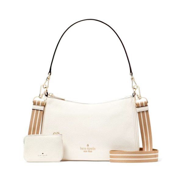 New Kate Spade Rosie Shoulder Bag Pebbled Leather Parchment Multi - Picture 1 of 4